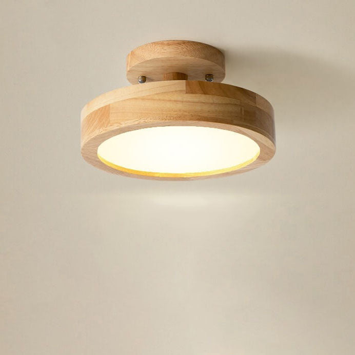 Nordic Log Runde LED-Halbeinbau-Deckenleuchte