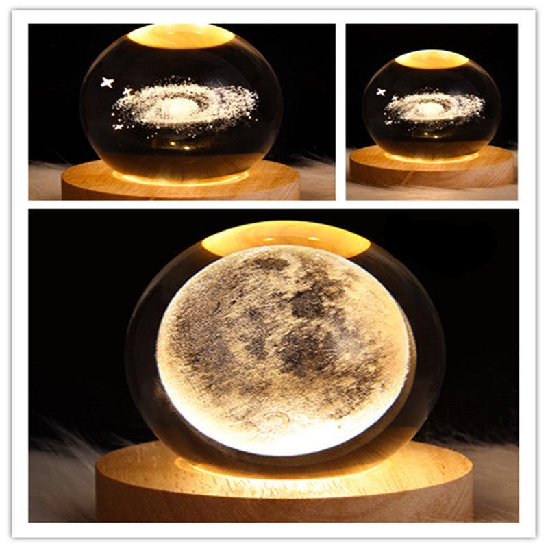 3D-Galaxie-Kristallkugel-LED-Nachtlicht