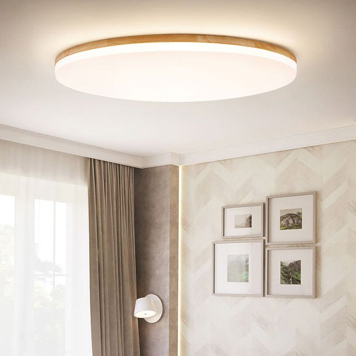 Ozawa – LED-Deckenleuchte Holz Metall für Schlafzimmer, Wohnzimmer und Esszimmer