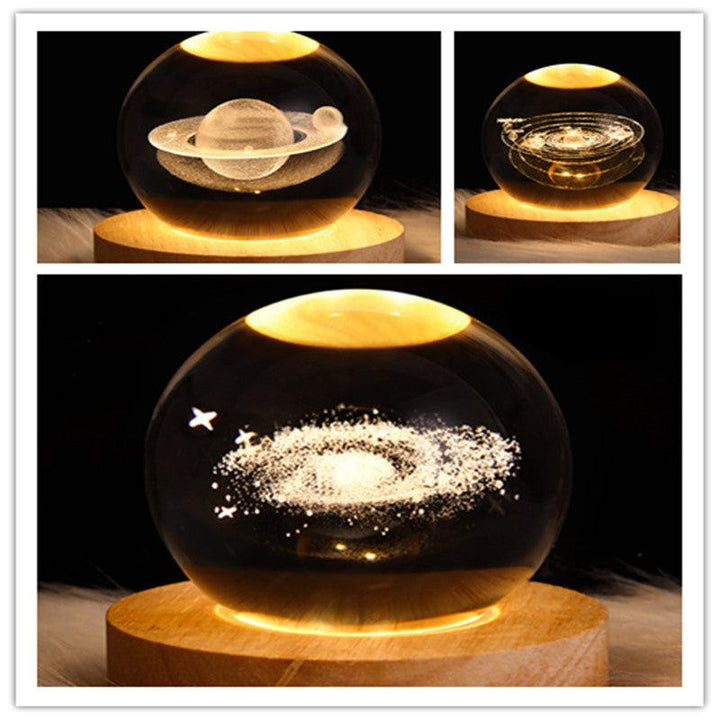 3D-Galaxie-Kristallkugel-LED-Nachtlicht