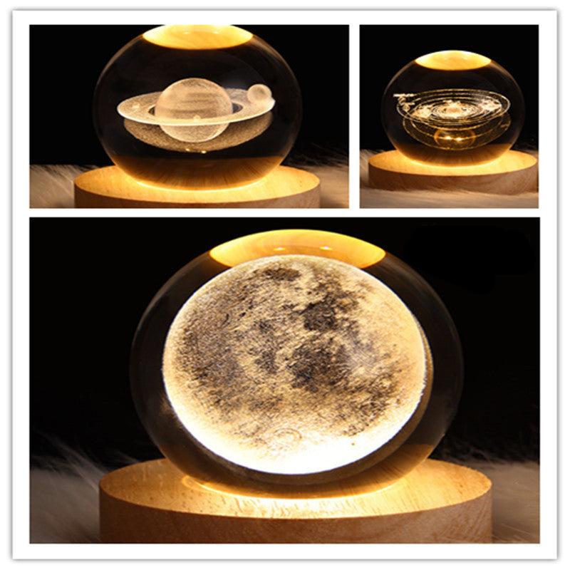 3D-Galaxie-Kristallkugel-LED-Nachtlicht