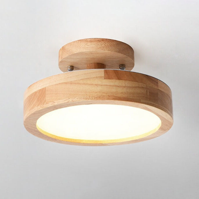 Nordic Log Runde LED-Halbeinbau-Deckenleuchte