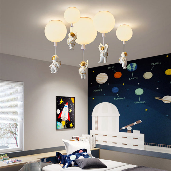 Fateh Moderne Mond/Astronauten LED-Deckenleuchte aus Acryl