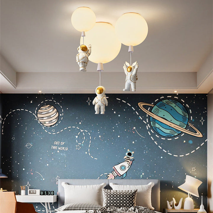 Fateh Moderne Mond/Astronauten LED-Deckenleuchte aus Acryl