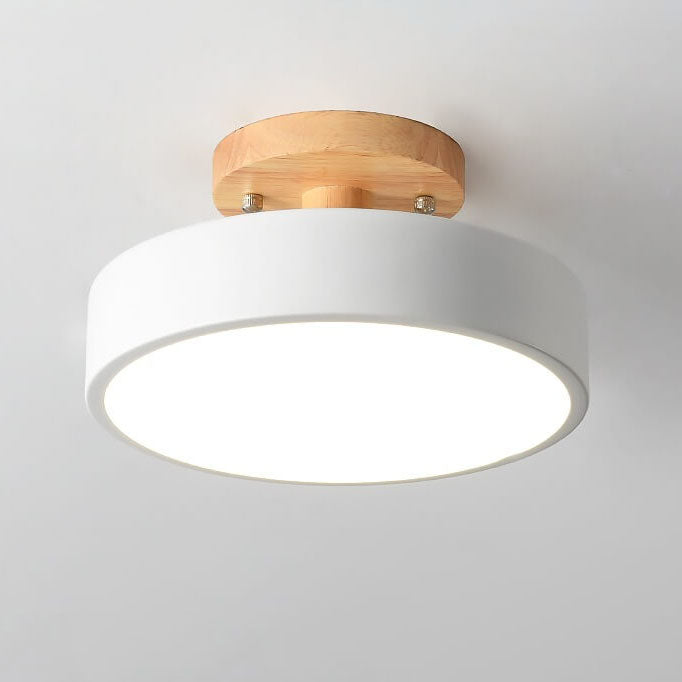 Nordic Log Runde LED-Halbeinbau-Deckenleuchte