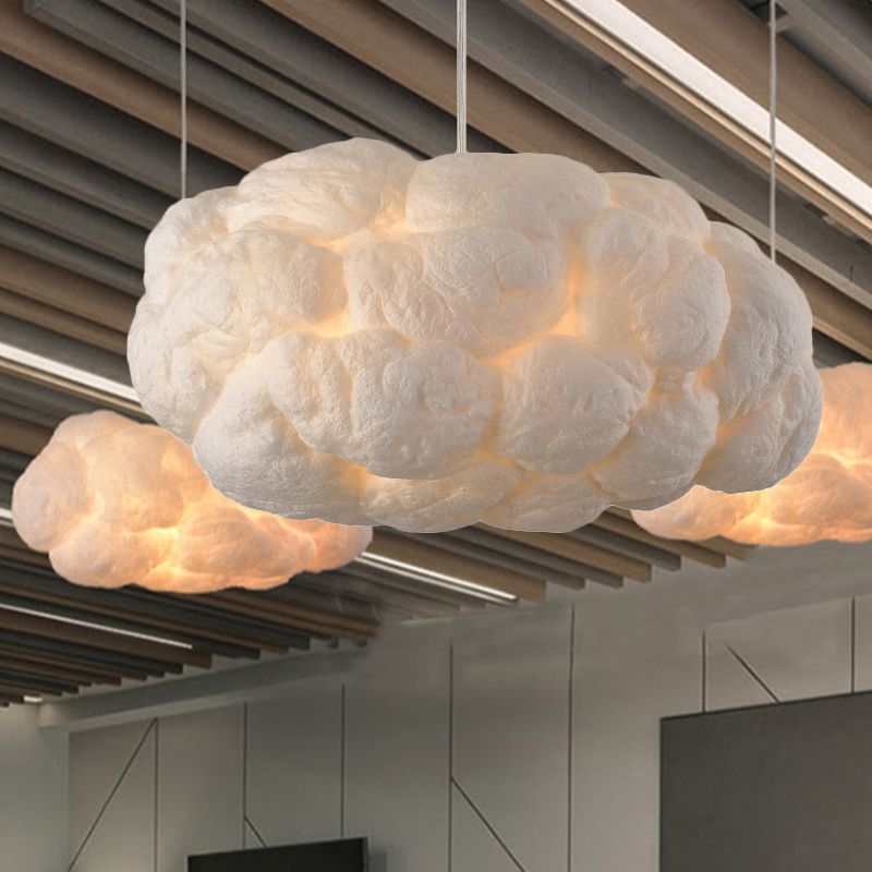 Minori Design Cloud LED-Hängelampe, PVC/Baumwolle, Weiß