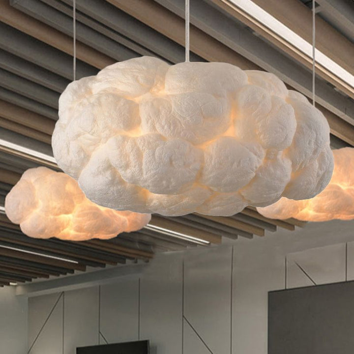 Minori Design Cloud LED-Hängelampe, PVC/Baumwolle, Weiß