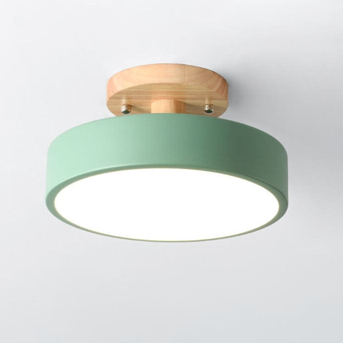 Nordic Log Runde LED-Halbeinbau-Deckenleuchte