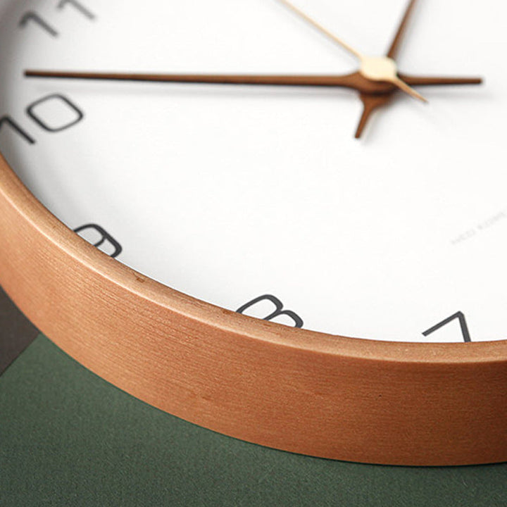 Analoge Wanddekoration – Hölzerne Uhr für Zuhause