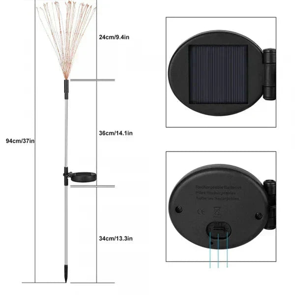 Solarsparks - Solarlichter für draußen im Feuerwerksstil