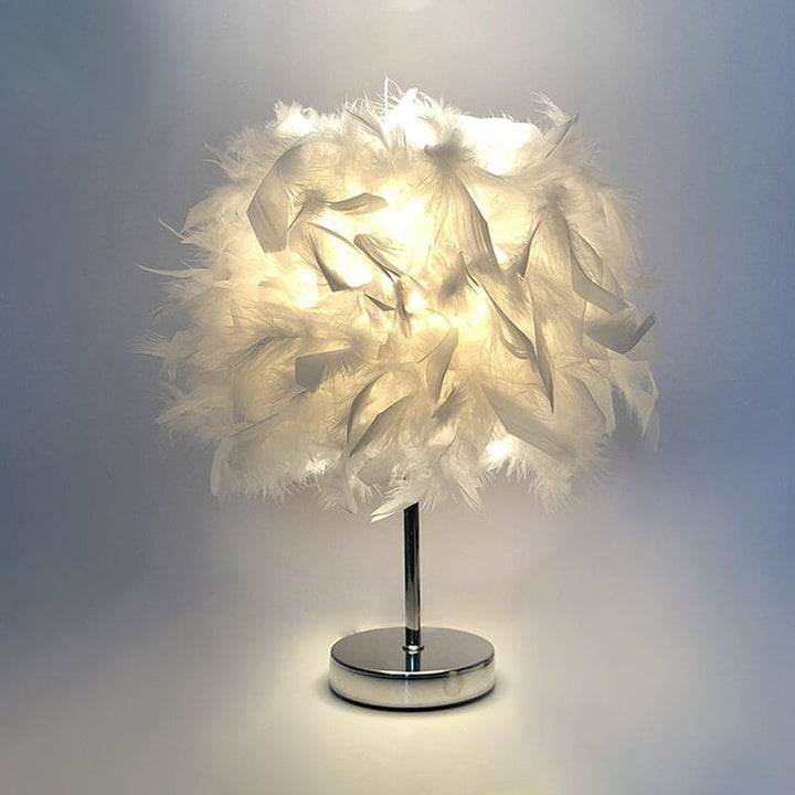FeatherGlow – Feder Weite Kugelförmige Tischlampe