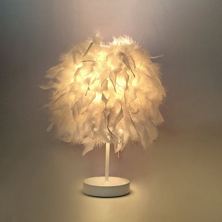 FeatherGlow – Feder Weite Kugelförmige Tischlampe