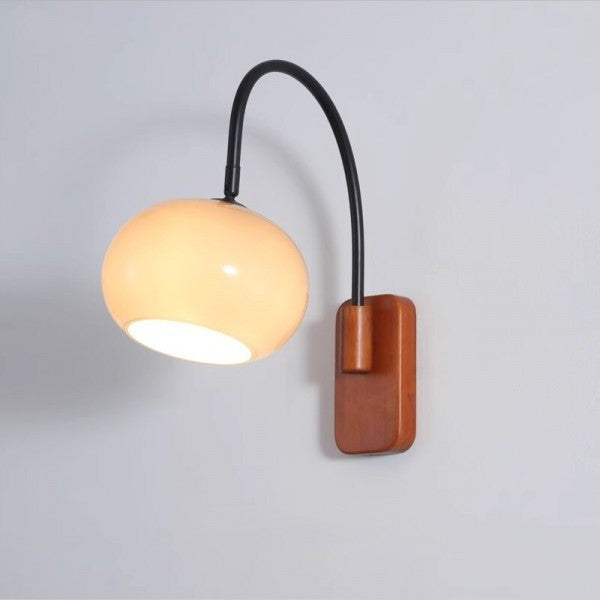 Drehbare Bauhaus-Wandlampe aus Kaki-Glas – Elegant und Flexibel