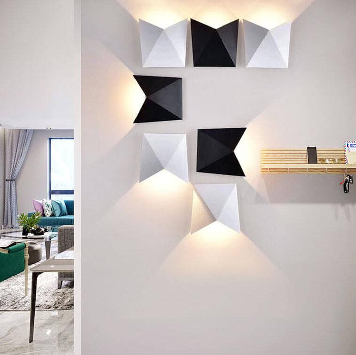 EcoLume – Moderne minimalistische Origami-LED-Wandleuchte mit 1 Licht