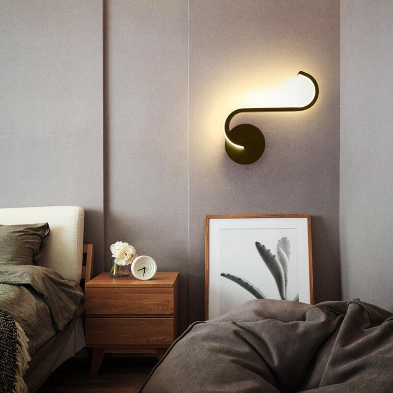 LumiLine – Moderne LED-Wandleuchte aus Aluminium mit minimalistischen Kurven