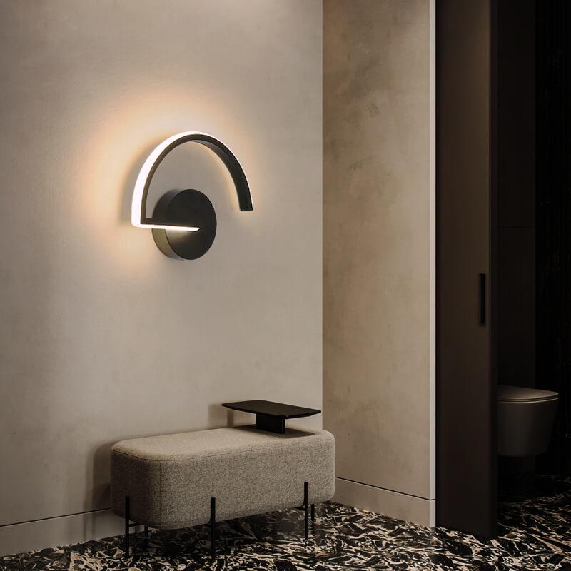 LumiLine – Moderne LED-Wandleuchte aus Aluminium mit minimalistischen Kurven