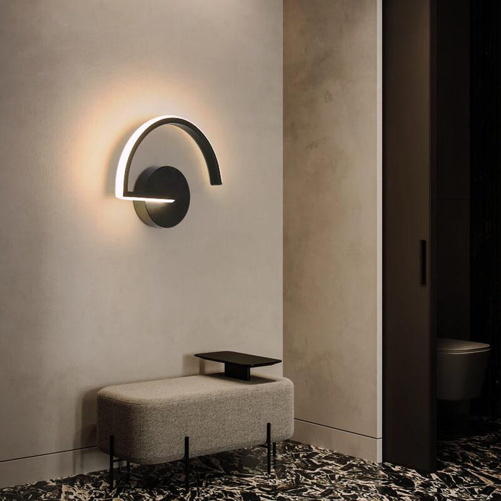 LumiLine – Moderne LED-Wandleuchte aus Aluminium mit minimalistischen Kurven