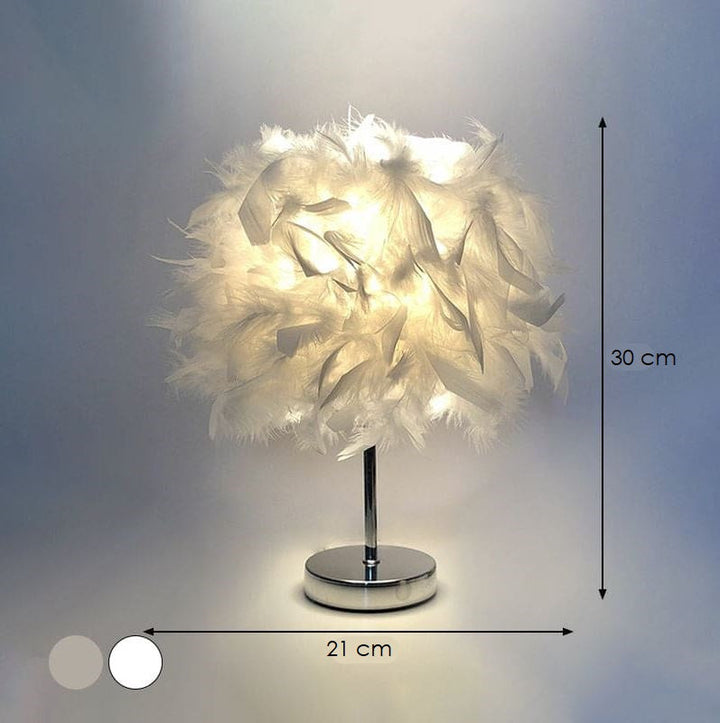 FeatherGlow – Feder Weite Kugelförmige Tischlampe