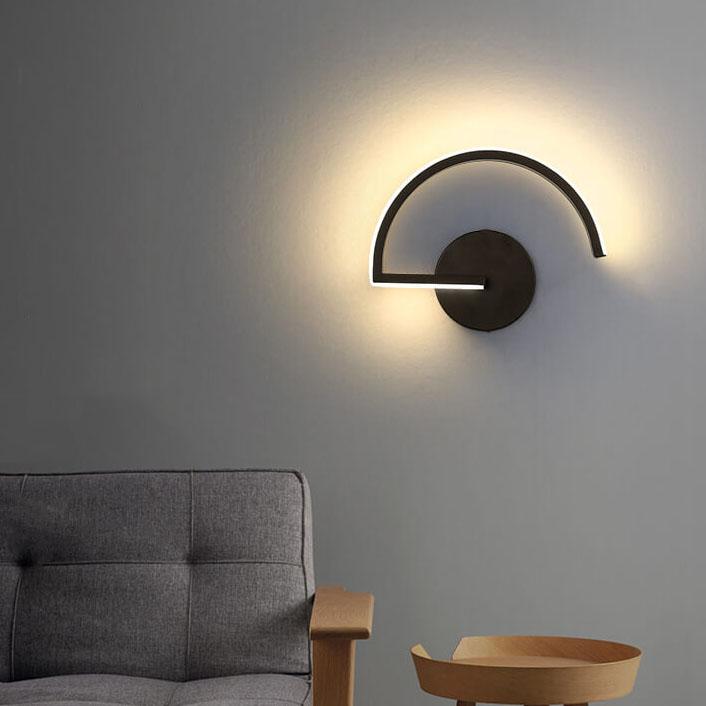 LumiLine – Moderne LED-Wandleuchte aus Aluminium mit minimalistischen Kurven