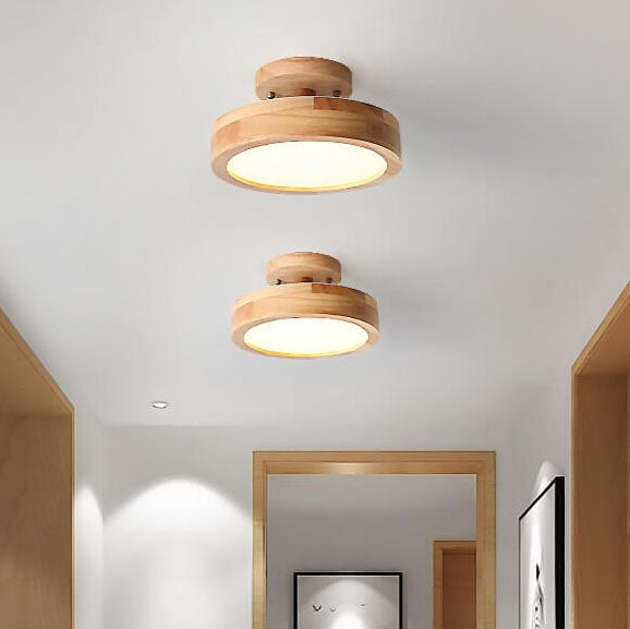 Nordic Log Runde LED-Halbeinbau-Deckenleuchte
