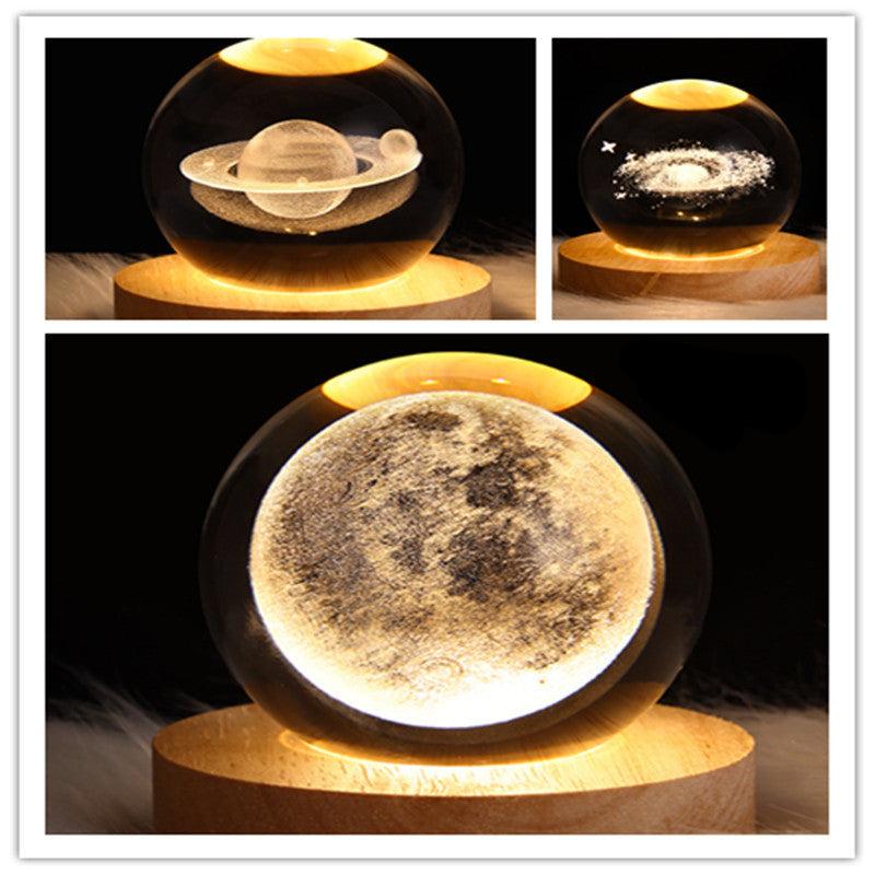 3D-Galaxie-Kristallkugel-LED-Nachtlicht