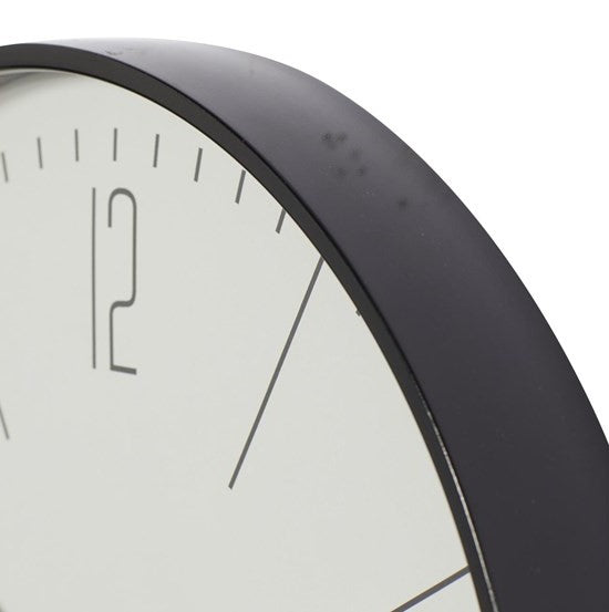 GloGlas – Traditionelle Schwarze Glas Wanduhr
