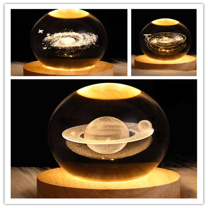 3D-Galaxie-Kristallkugel-LED-Nachtlicht