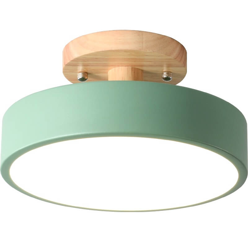 Nordic Log Runde LED-Halbeinbau-Deckenleuchte