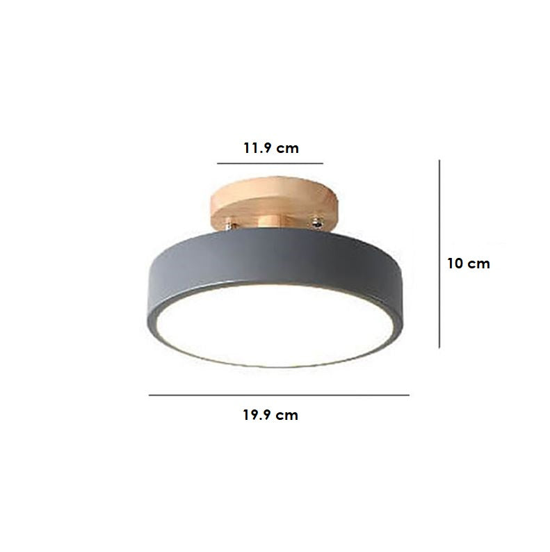 Nordic Log Runde LED-Halbeinbau-Deckenleuchte