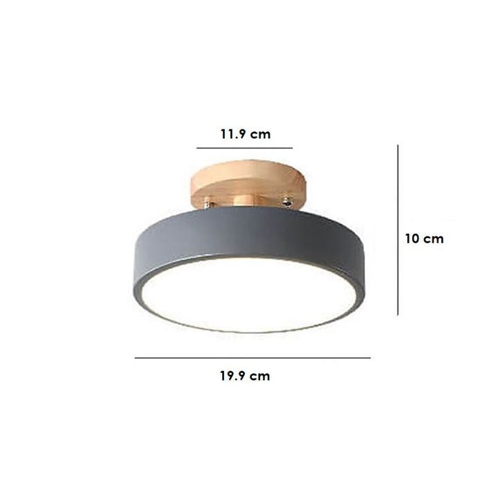 Nordic Log Runde LED-Halbeinbau-Deckenleuchte