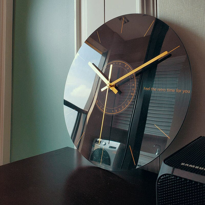 Elegante Glazen Wandklok