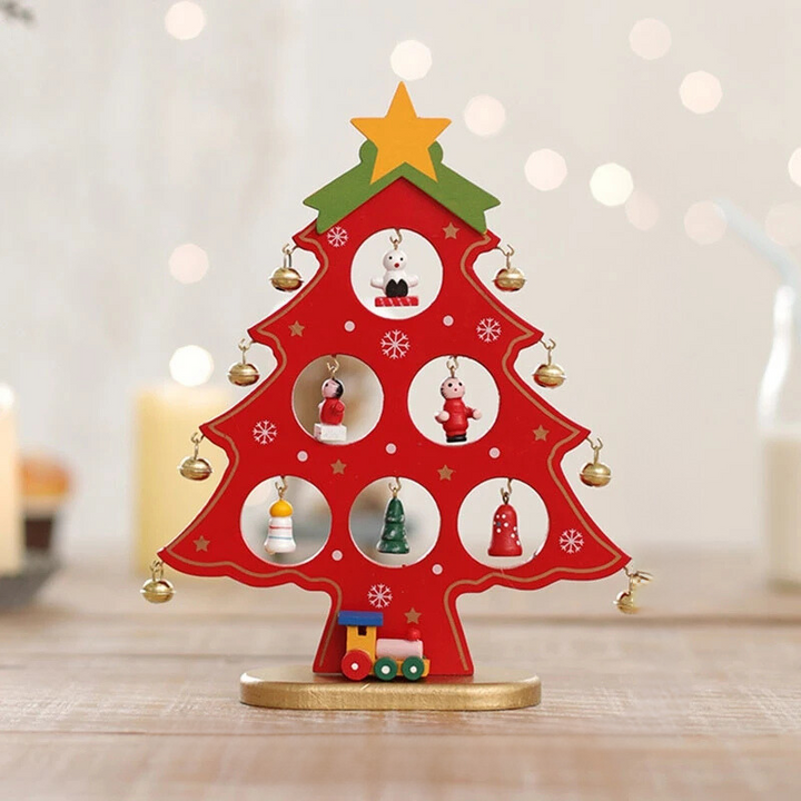 SapinElegant - Holz Weihnachtsdekoration für den Schreibtisch