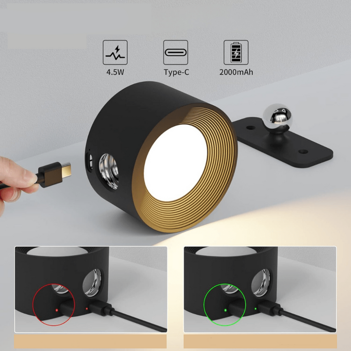 FlexiLamp – Kabellose Wiederaufladbare 360° Wandleuchte