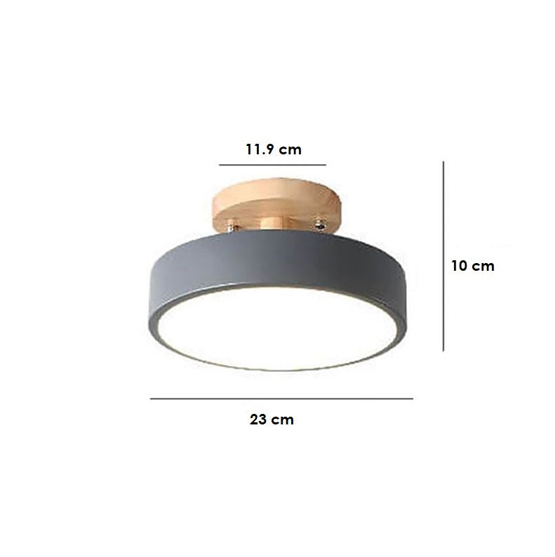 Nordic Log Runde LED-Halbeinbau-Deckenleuchte