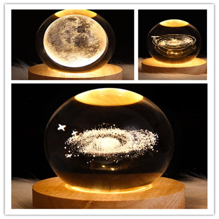 3D-Galaxie-Kristallkugel-LED-Nachtlicht