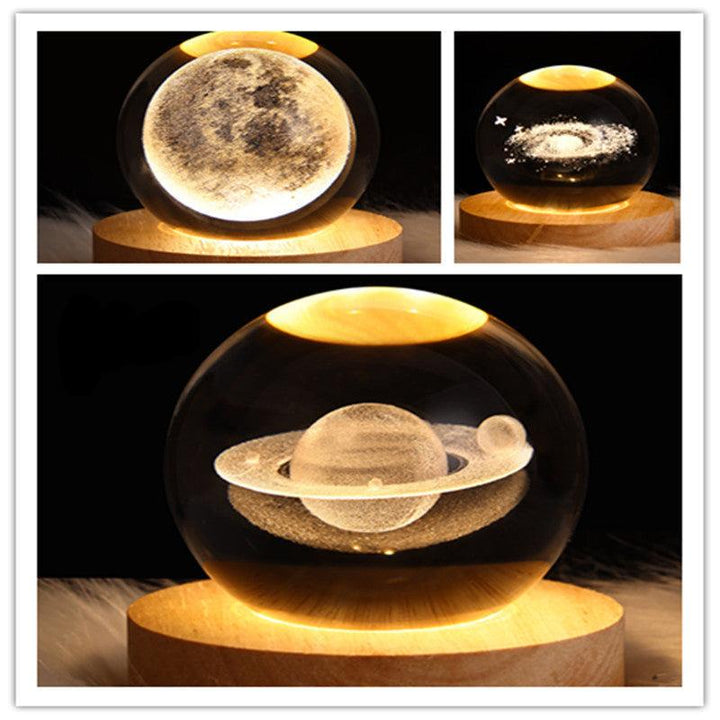 3D-Galaxie-Kristallkugel-LED-Nachtlicht