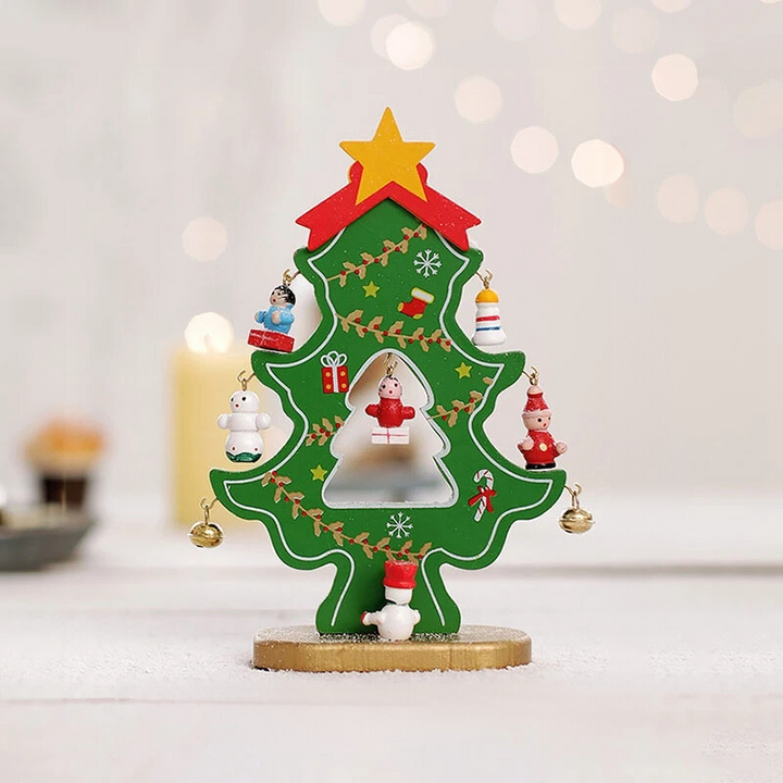 SapinElegant - Holz Weihnachtsdekoration für den Schreibtisch