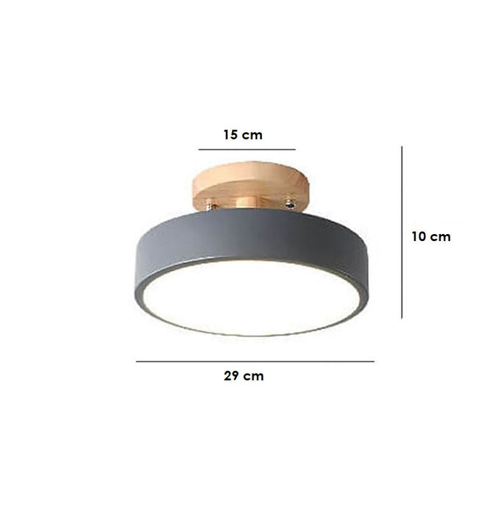 Nordic Log Runde LED-Halbeinbau-Deckenleuchte