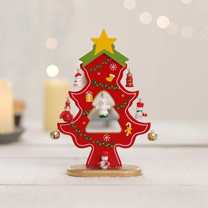 SapinElegant - Holz Weihnachtsdekoration für den Schreibtisch