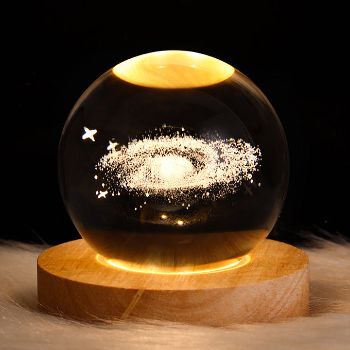 3D-Galaxie-Kristallkugel-LED-Nachtlicht