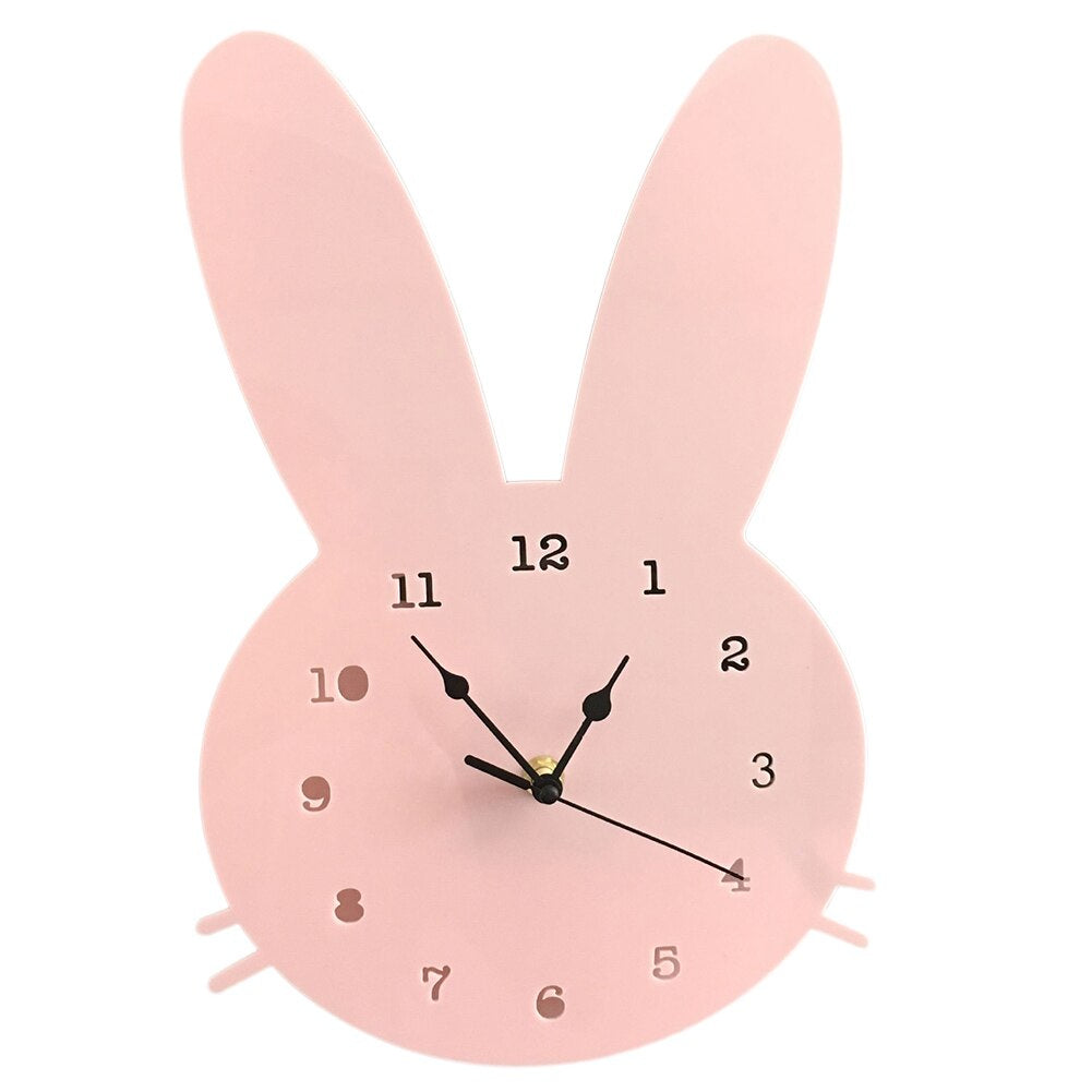 Niedliche Hasen-Wanduhr für Kinderzimmer