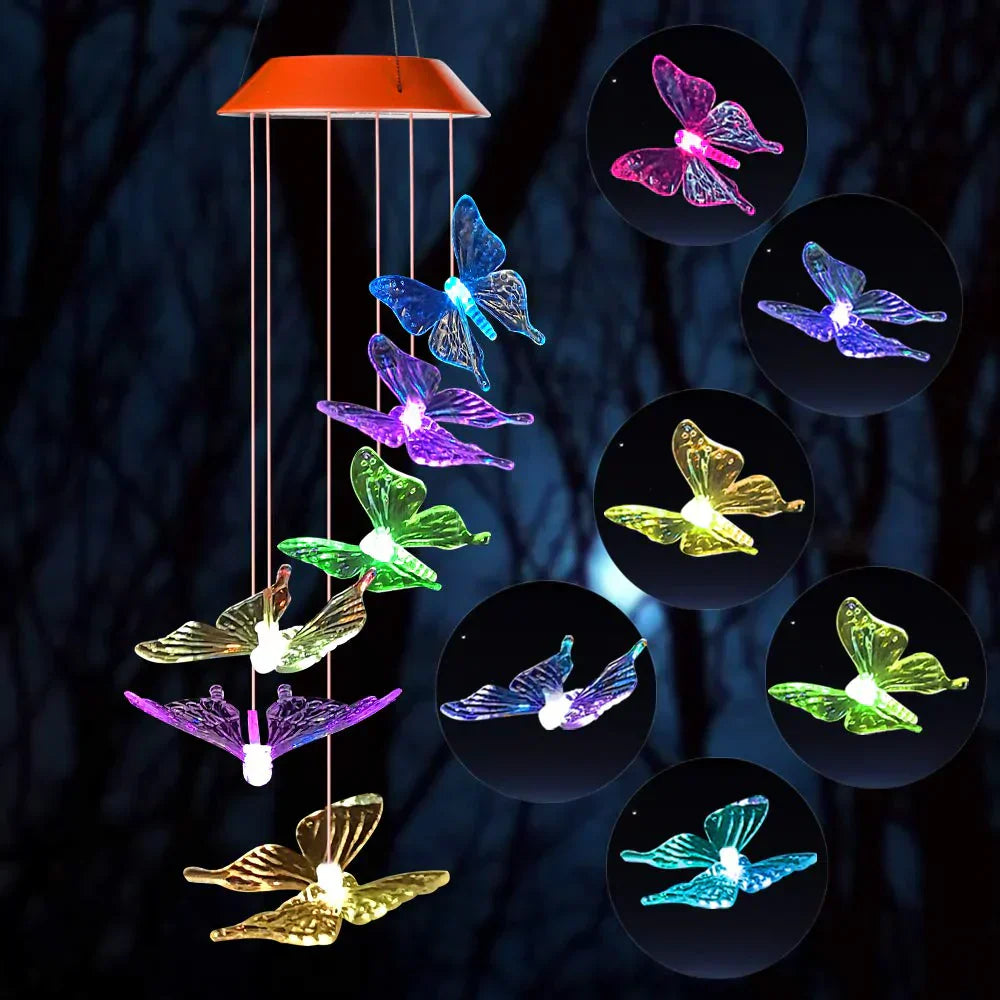 Flutterlights - Dekorative Solarlichter mit Schmetterlingsmustern