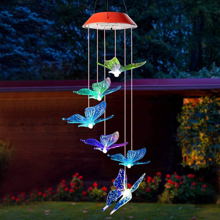 Flutterlights - Dekorative Solarlichter mit Schmetterlingsmustern