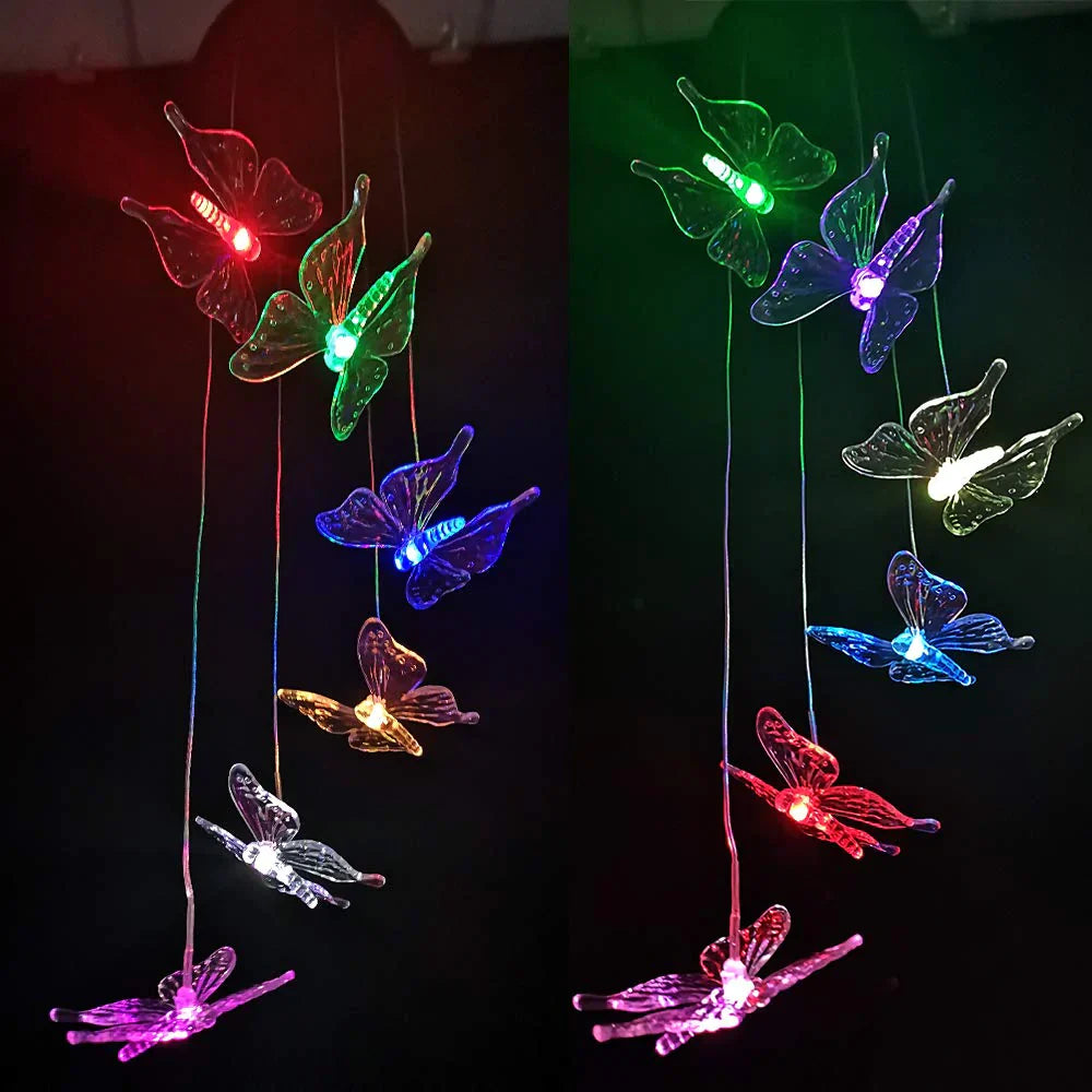 Flutterlights - Dekorative Solarlichter mit Schmetterlingsmustern