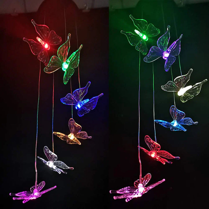 Flutterlights - Dekorative Solarlichter mit Schmetterlingsmustern