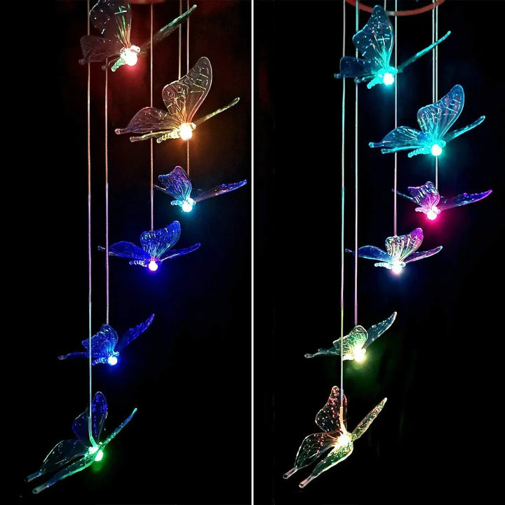Flutterlights - Dekorative Solarlichter mit Schmetterlingsmustern