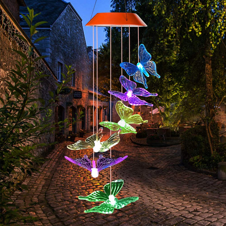 Flutterlights - Dekorative Solarlichter mit Schmetterlingsmustern