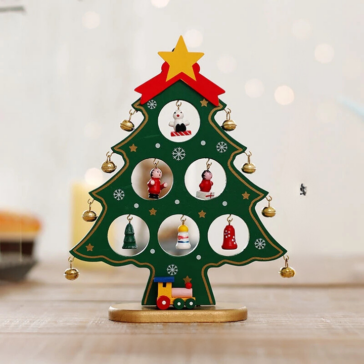 SapinElegant - Holz Weihnachtsdekoration für den Schreibtisch