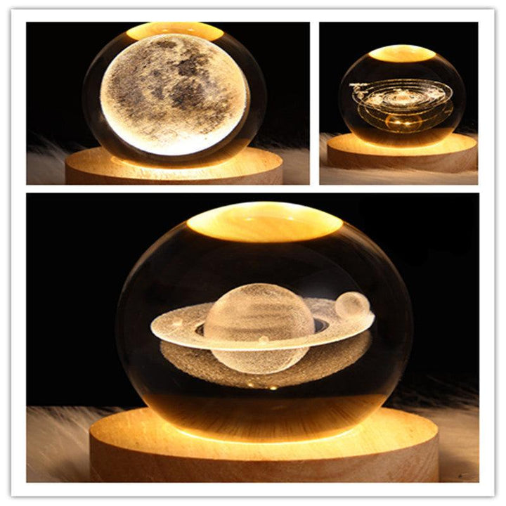 3D-Galaxie-Kristallkugel-LED-Nachtlicht