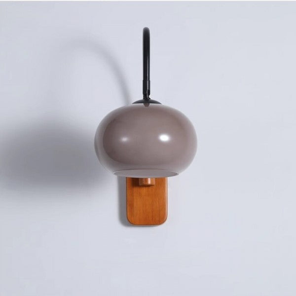 Drehbare Bauhaus-Wandlampe aus Kaki-Glas – Elegant und Flexibel